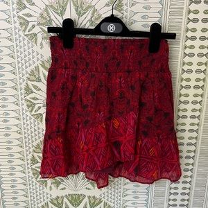 never worn Free People patterned mini skirt